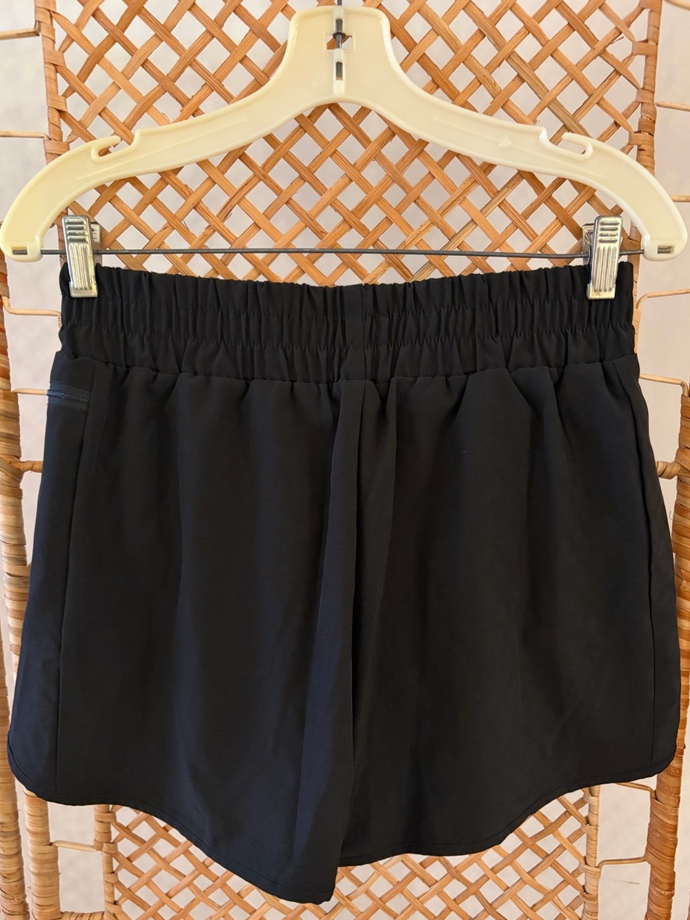 NWT Women’s Black Athletic Shorts with Zipper Pocket - Picture 4 of 6